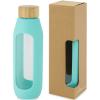 Tidan 600 ml borosilicate glass bottle with silicone grip